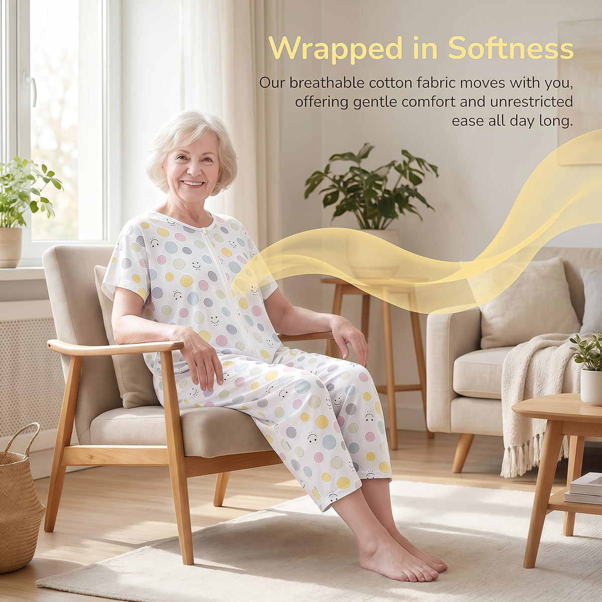 Reversible Incontinence Jumpsuit with Zipper R307