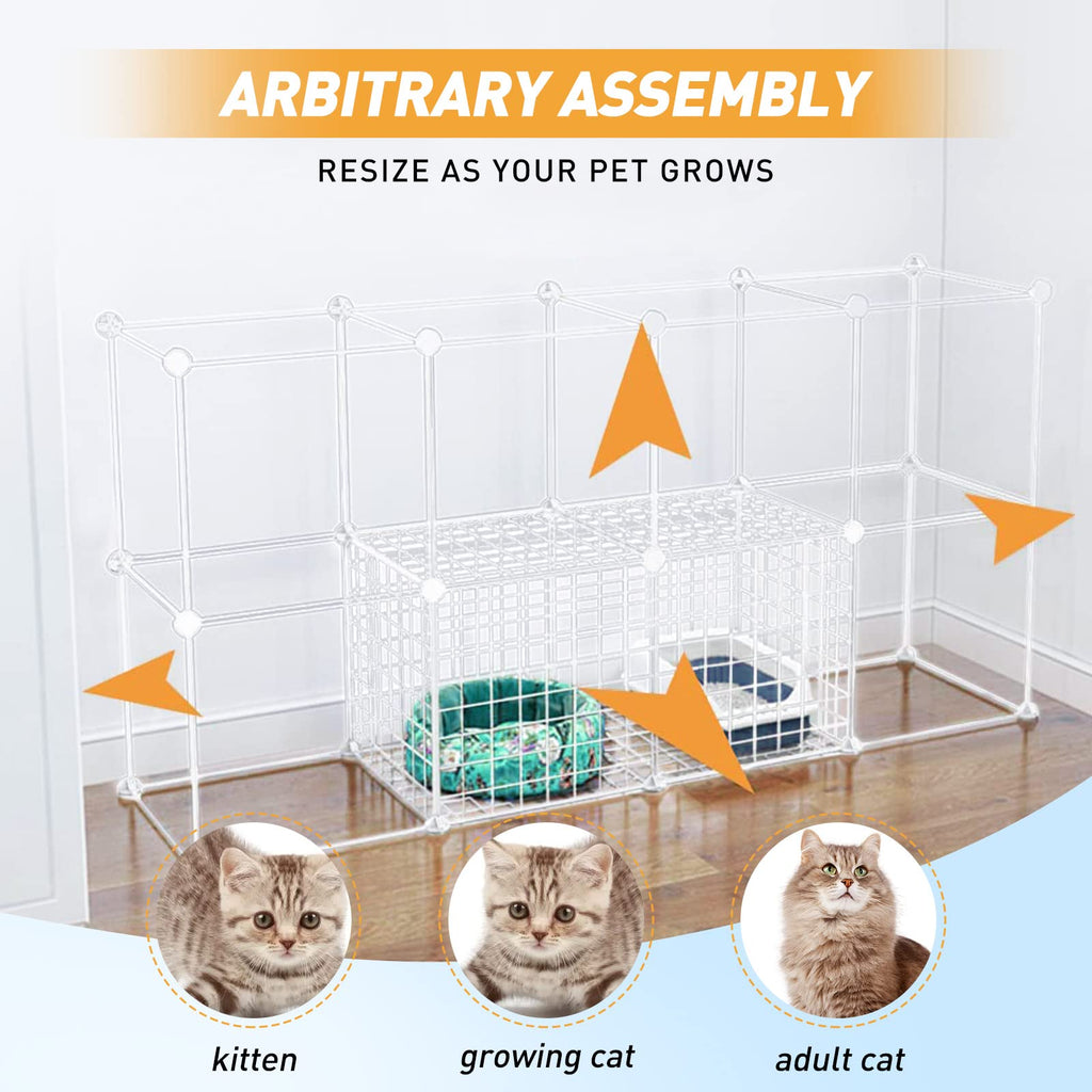 Large Cat Cage Detachable Metal Wire Playpen L274