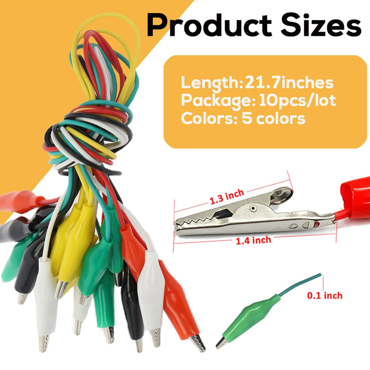 30 PCS Alligator Clips Test Leads Jumper Wires B8155
