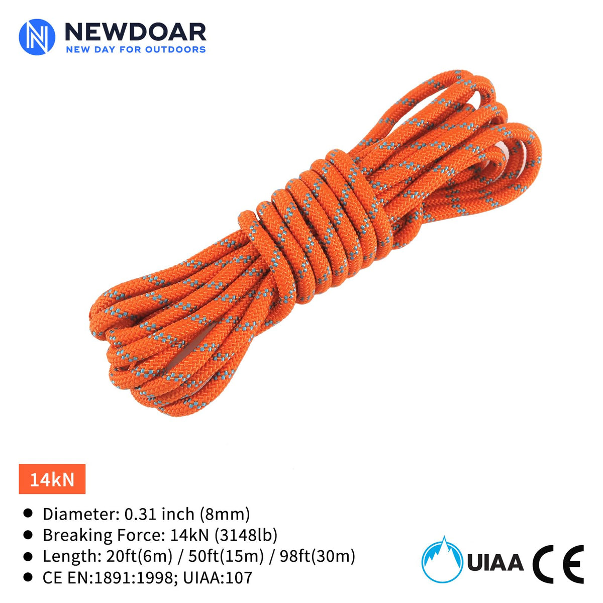 8mm High Strength Polyester Climbing Rope T97380