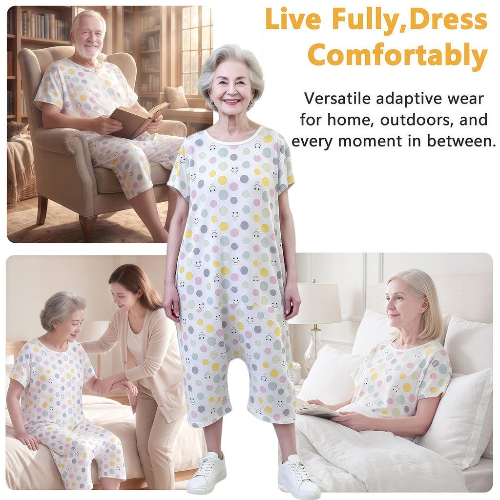 Reversible Incontinence Jumpsuit with Zipper R307