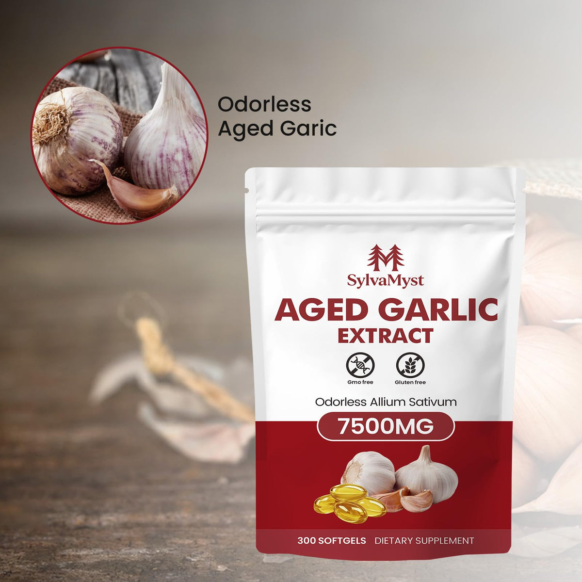 Aged Garlic Extract Capsules 300 Count G750