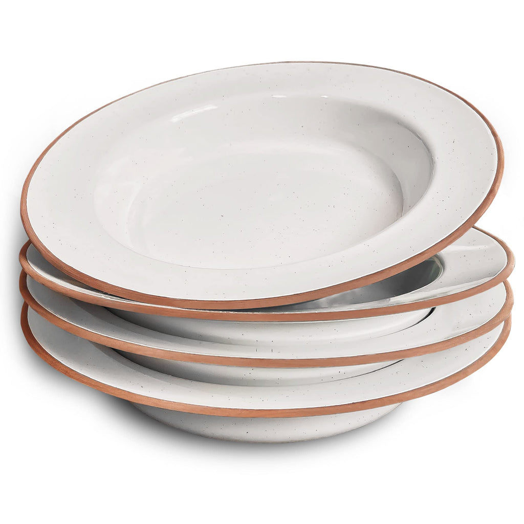 Ceramic Wide Rimmed Soup Bowl 25oz Set of 4 H371