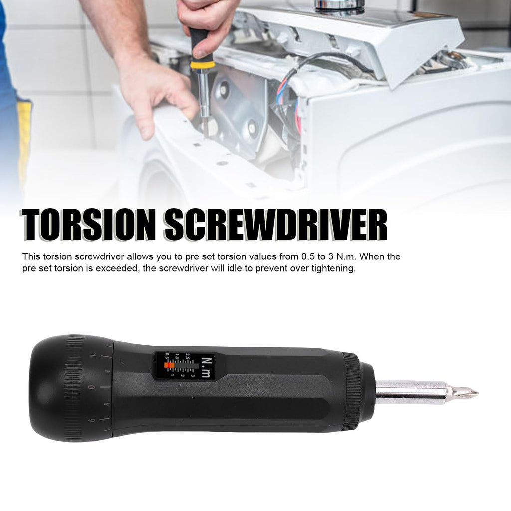 Torque Screwdriver Set 0.5-3N.m 1/4 Inch Drive with S2 Bits W125