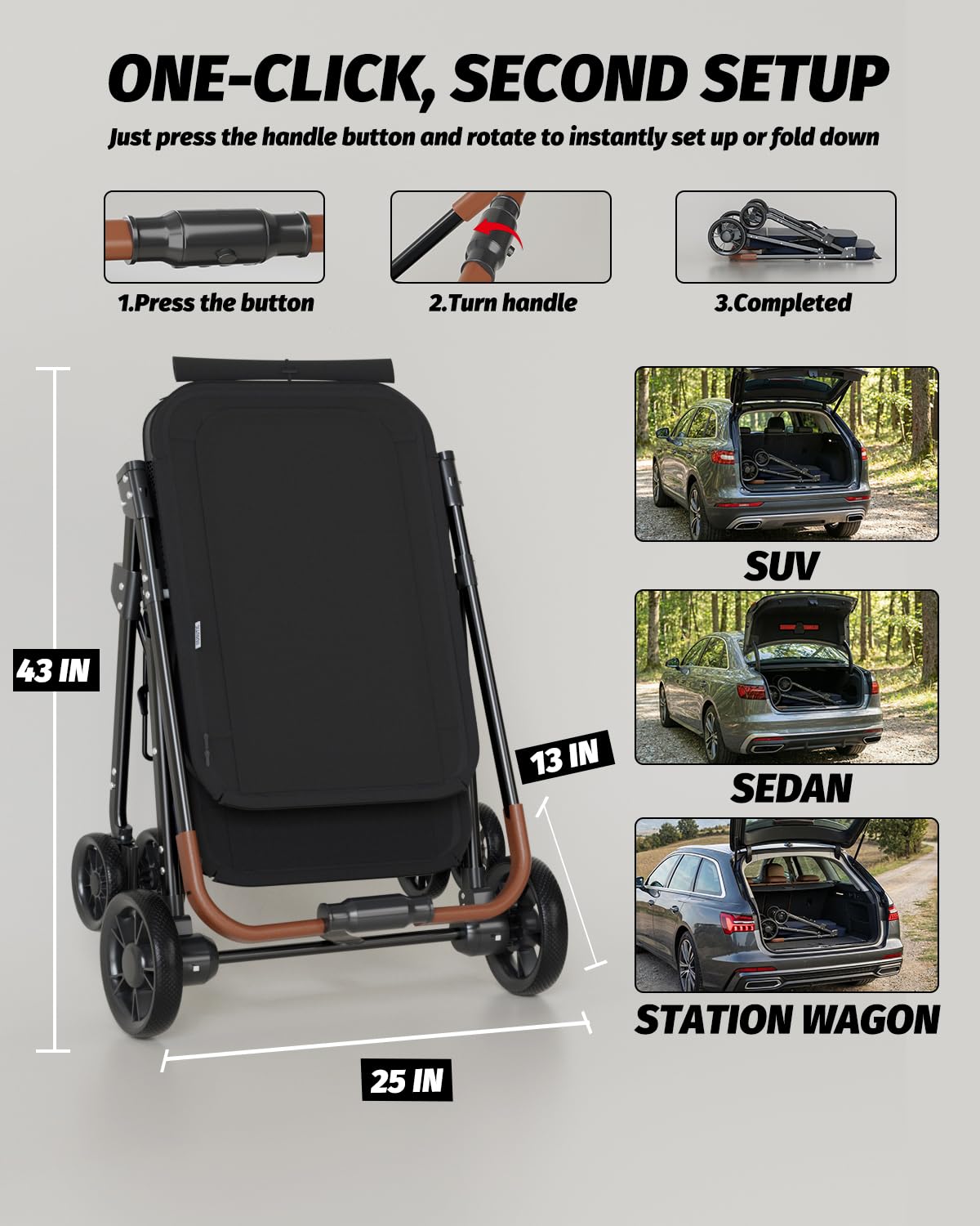 Black Dog Stroller G110