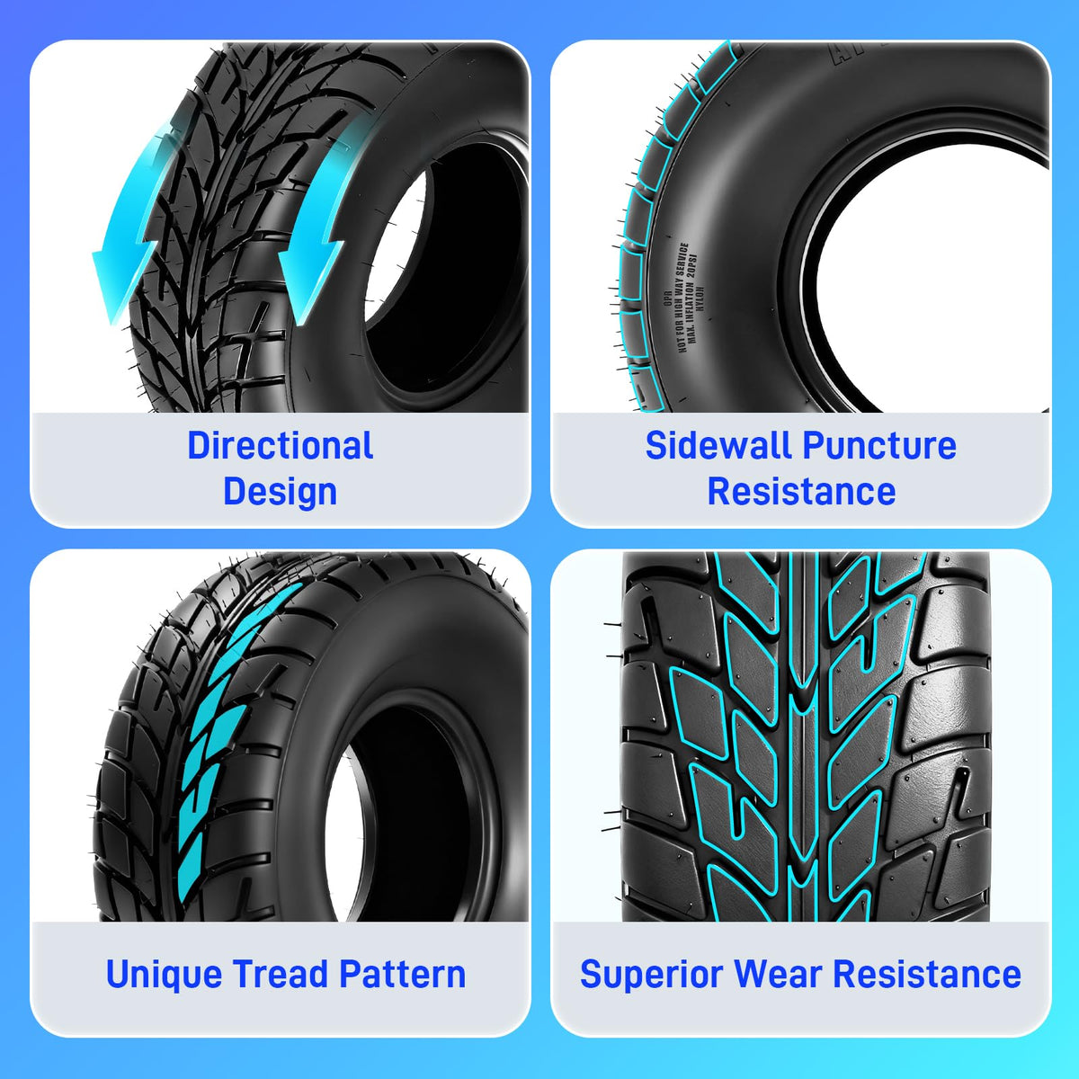 19x7-8 ATV/UTV Tires Set of 2 D865985