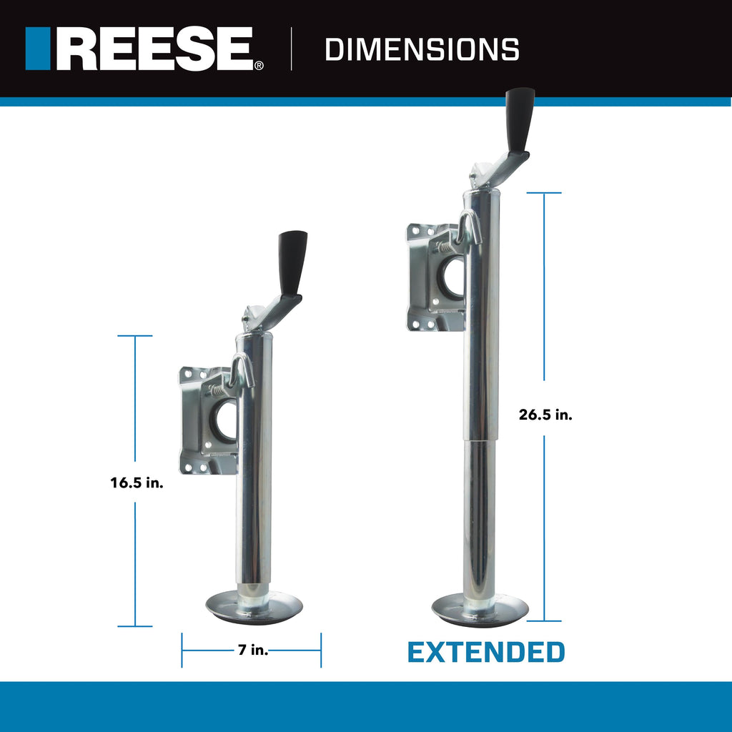 Round Trailer Jack Side Mount 1,000 lbs. Lift Capacity J2683