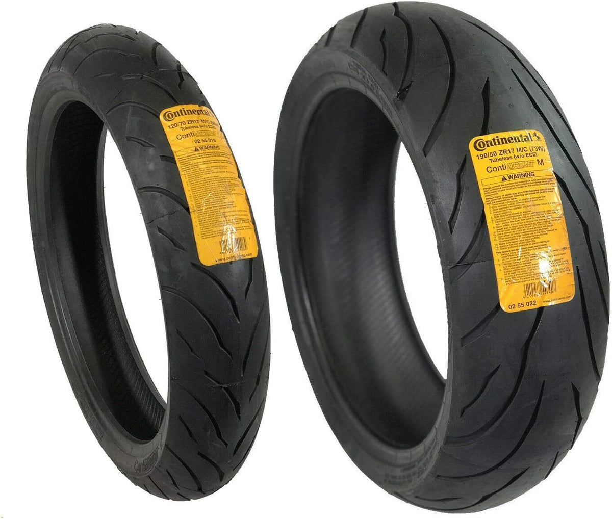 Motorcycle Tire Set 120/70zr17 Front & 190/50zr17 Rear U71041