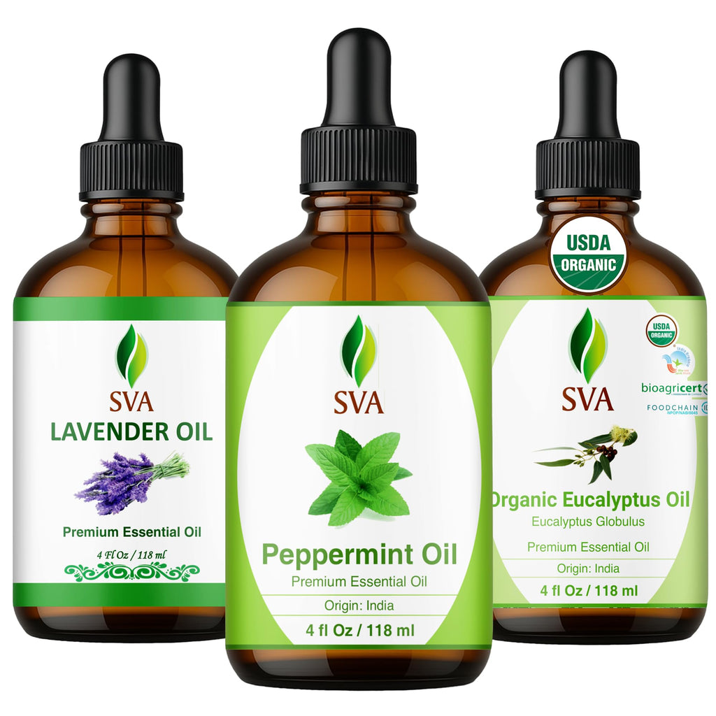 Mint & Lavender Glass Bottles with Droppers 4 Fl oz P847