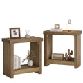 Brown Set of 2 End Tables with Storage Shelves A840