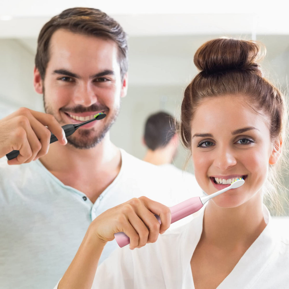 Sonic Electric Toothbrush with 12 Brush Heads 2 Pack B57697