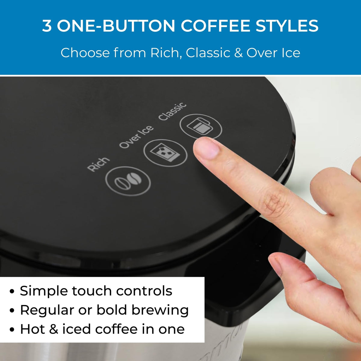 Single Serve Coffee Maker 6–12 Oz Black D9988
