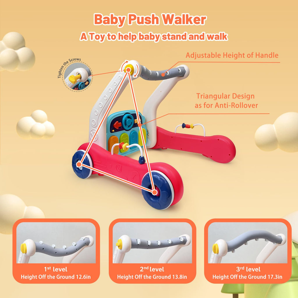 Baby Gym Play Mat & Baby Walker with Music and Light Y422108