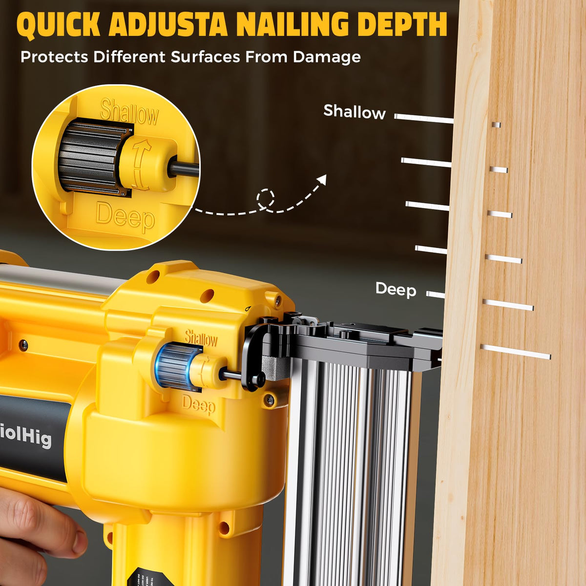 Cordless 2Inch Brad Nailer, 2-in-1 Staple Gun, 18 Gauge Battery Powered G71886