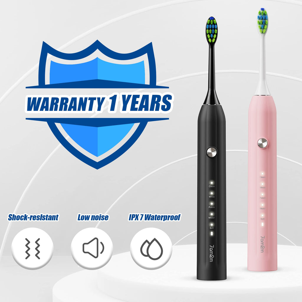 Sonic Electric Toothbrush with 12 Brush Heads 2 Pack B57697