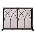 Black Metal Fireplace Screen L621005