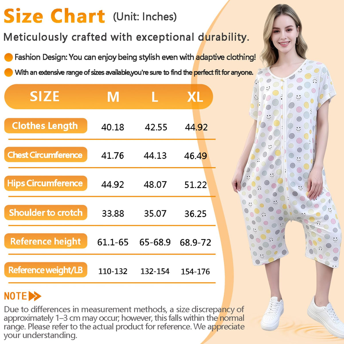 Reversible Incontinence Jumpsuit with Zipper R307
