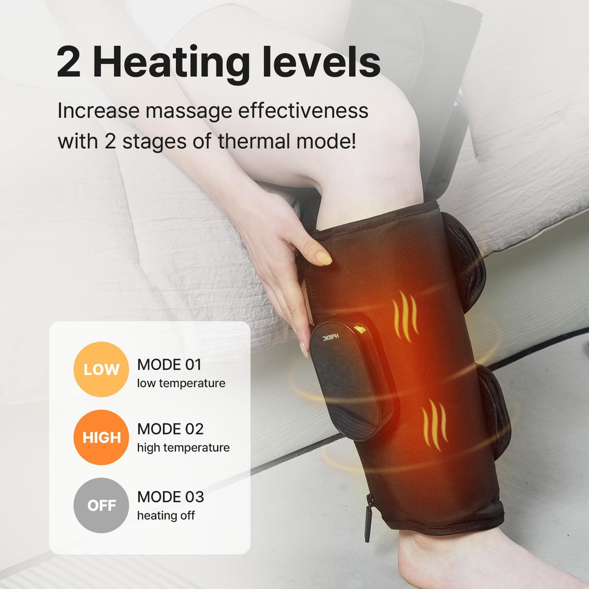 Heated Air Compression Cordless Leg Massager with Extension (Pair) K59710