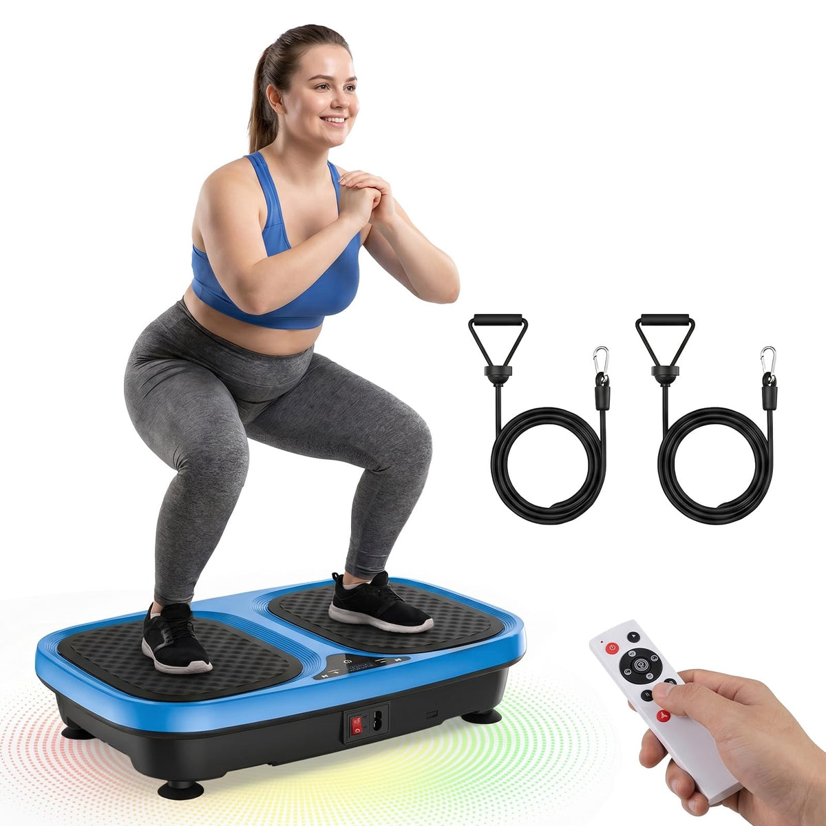 Vibration Plate Exercise Machine with Pull Ropes B4460