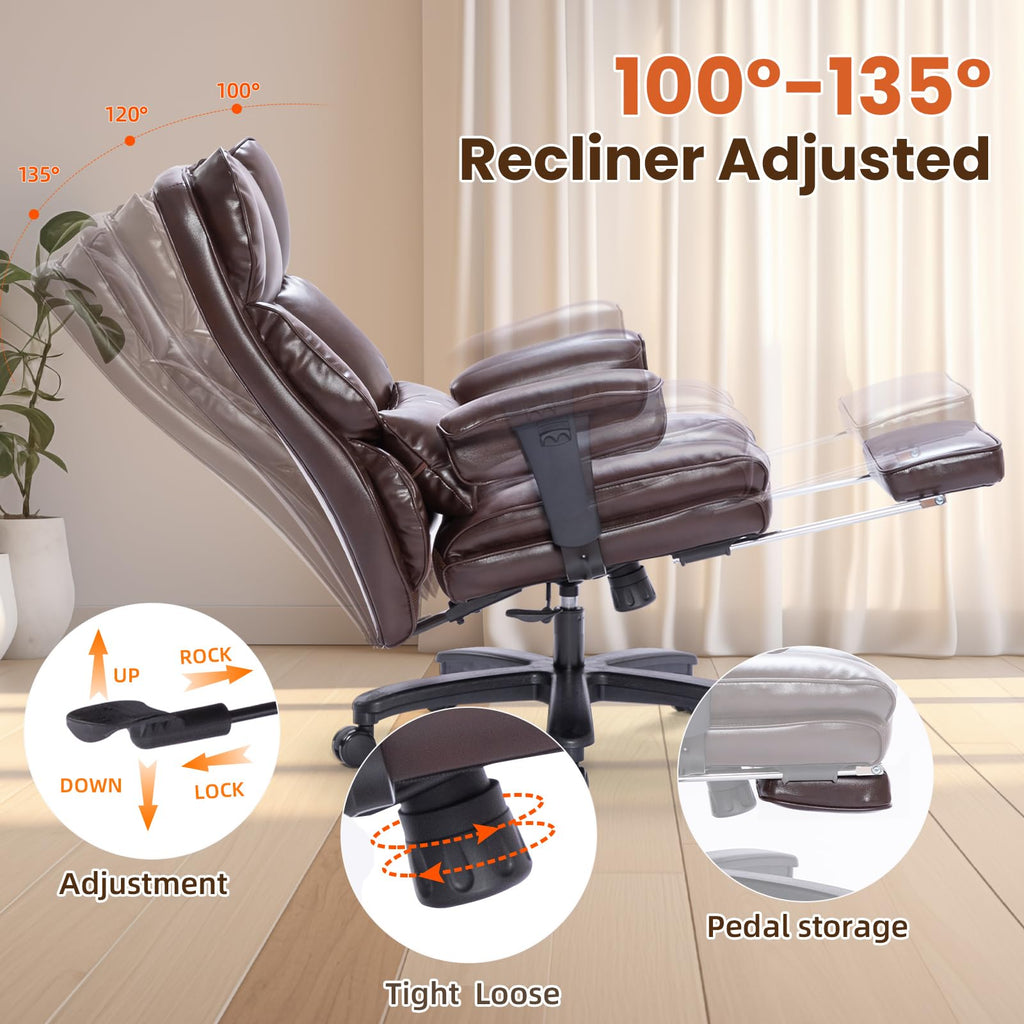 Big and Tall Office Chair with Foot Rest W424112