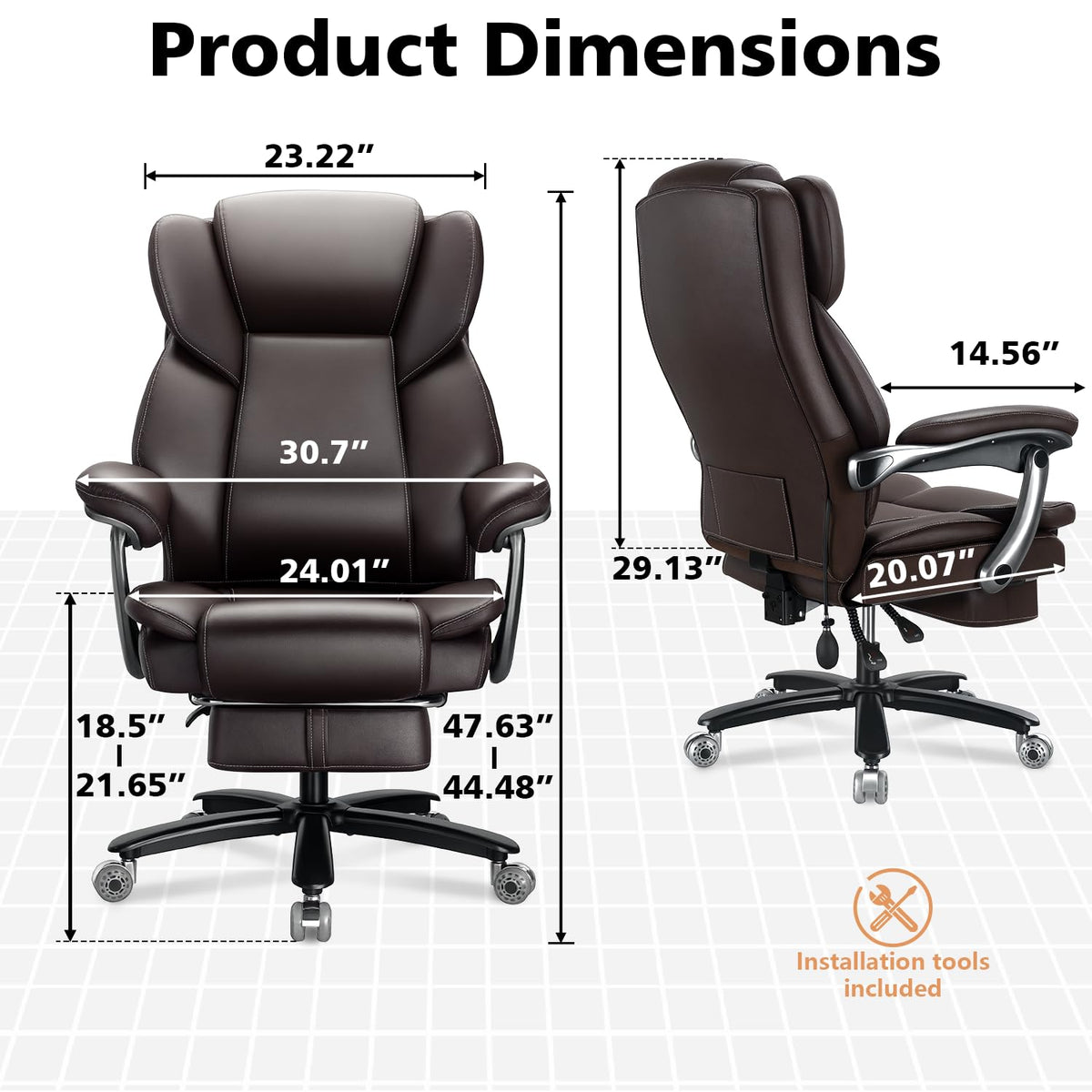 Big and Tall Heavy Duty Office Chair Q370
