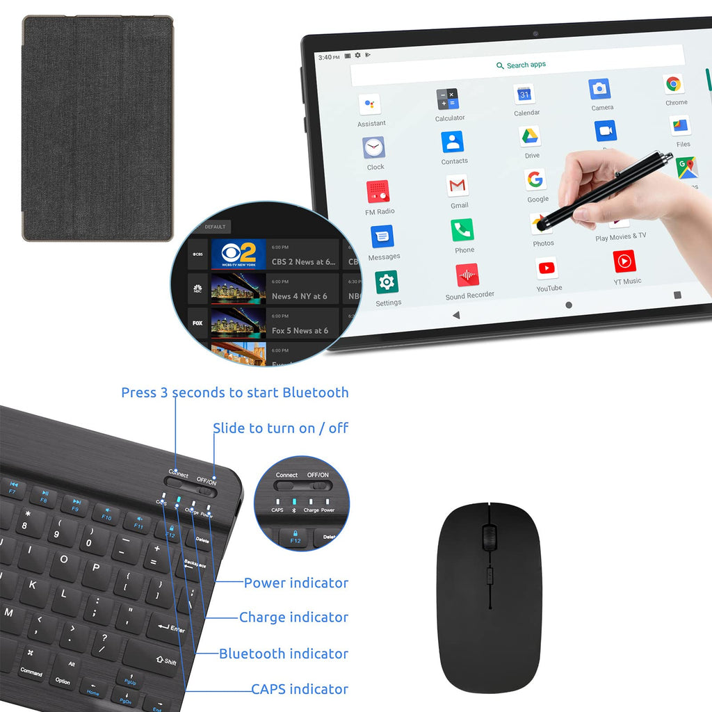 10 inch Tablet 12GB RAM 64GB ROM Black S250833
