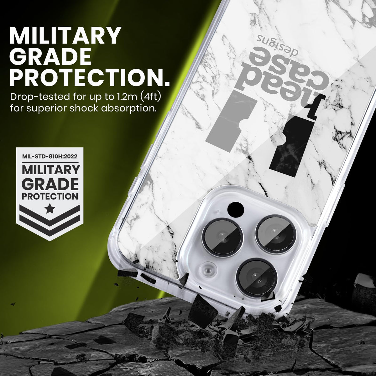 Black Crest Marble Gel Case Compatible with Apple iPhone 12 Mini H26095