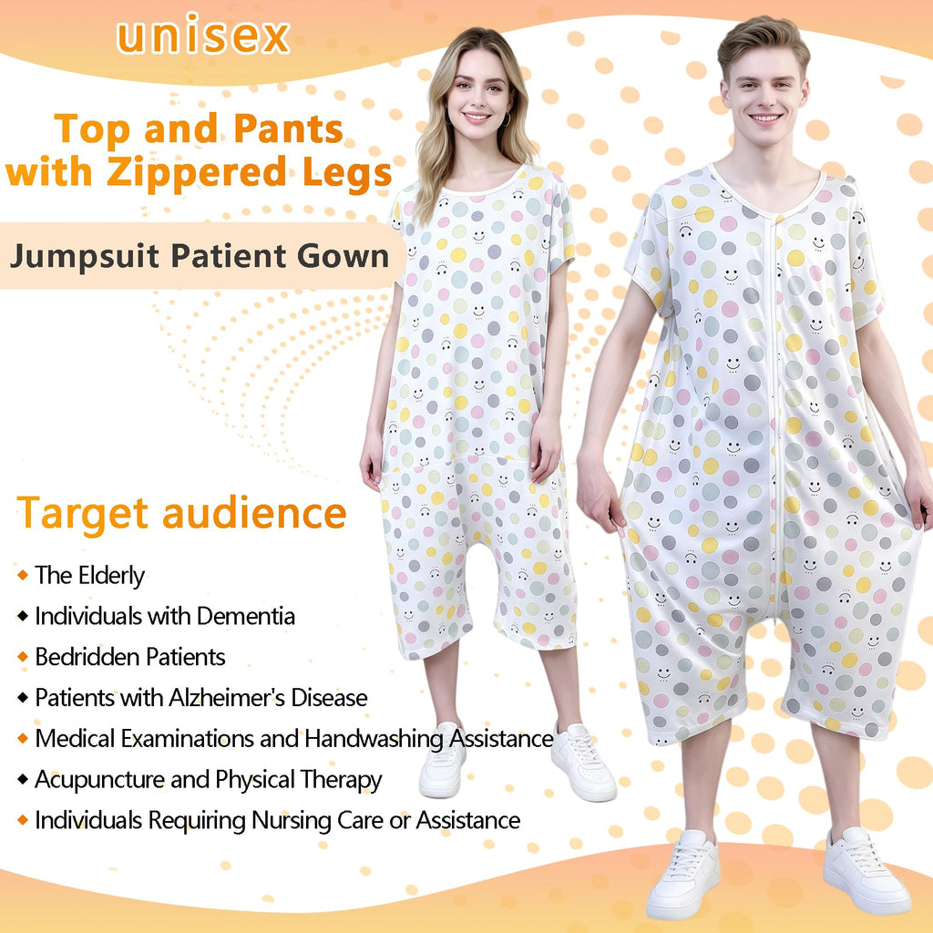 Reversible Incontinence Jumpsuit with Zipper R307