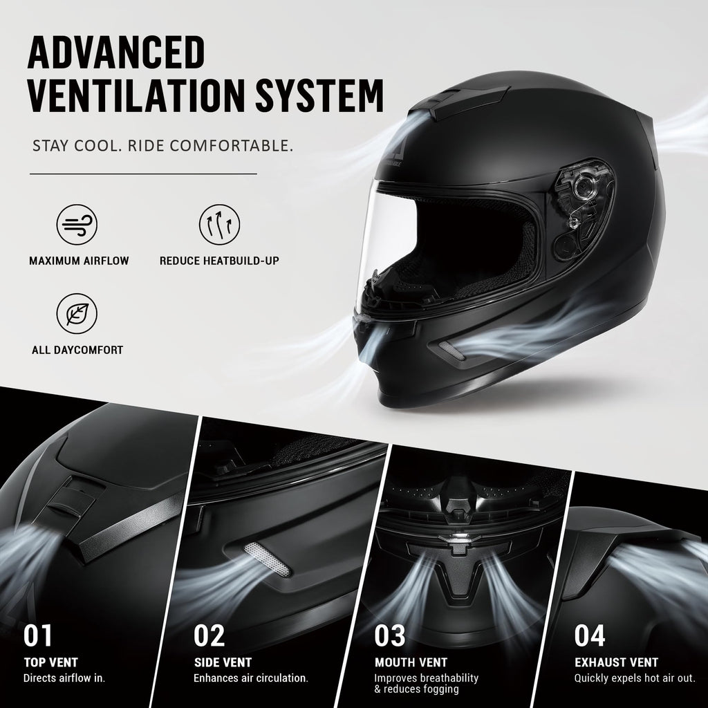Kids Full Face Motorcycle Helmet DOT Approved Q3795