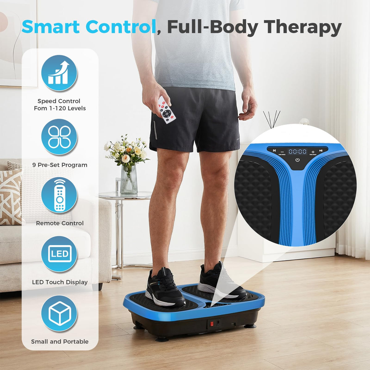 Vibration Plate Exercise Machine with Pull Ropes B4460