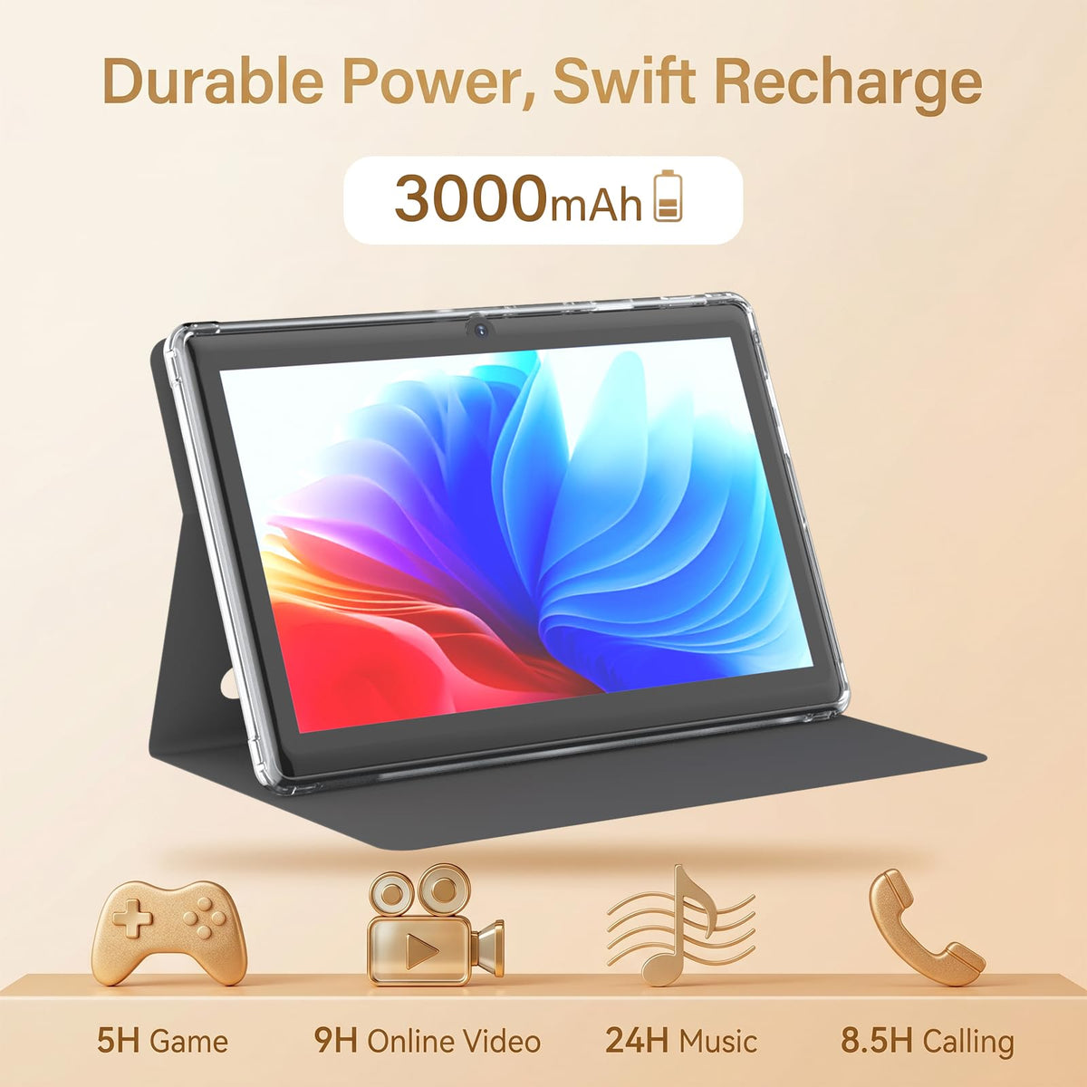 7 Inch Android Tablet with Protective Case, 8GB RAM 32GB ROM P870