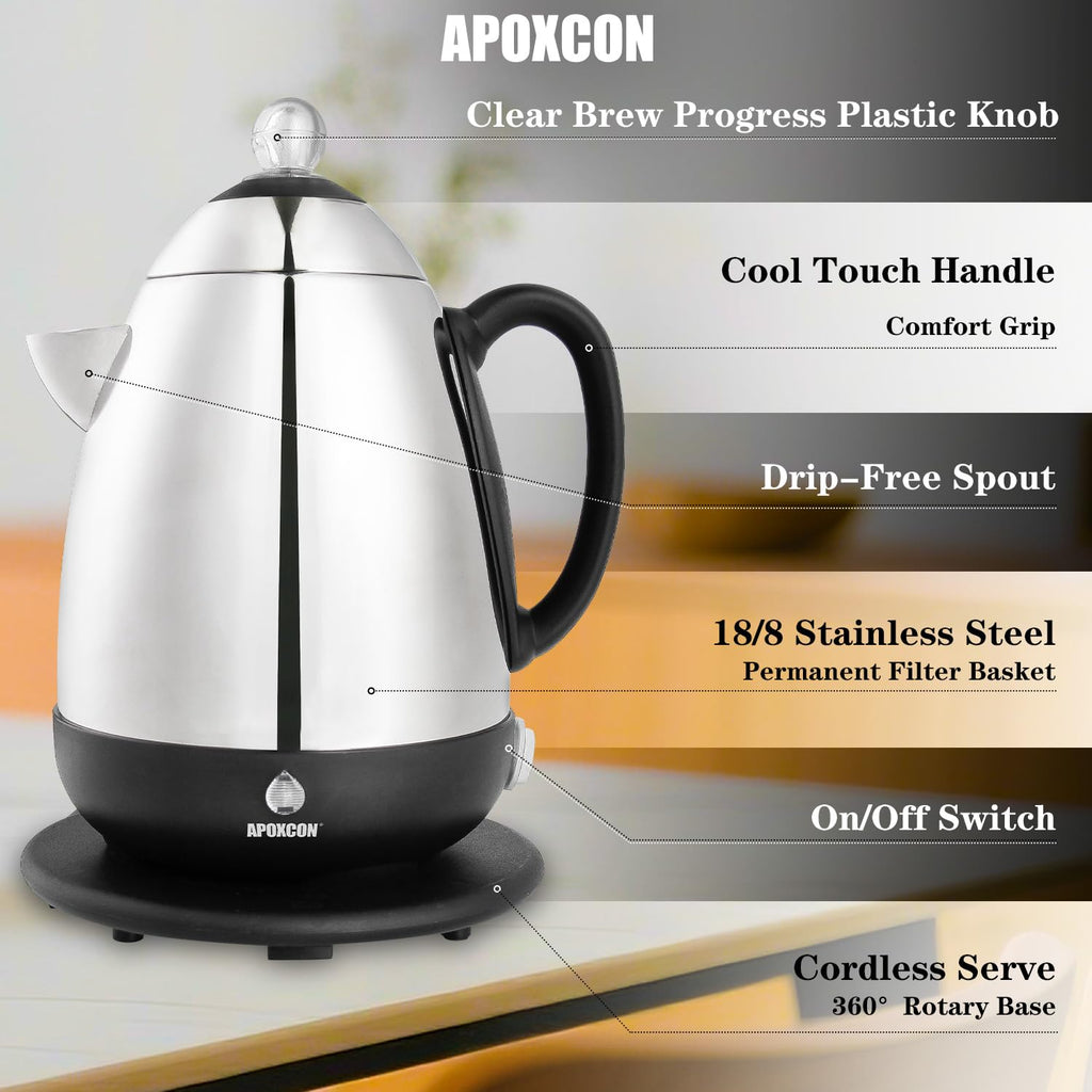 Electric Stainless Steel Coffee Percolator 10 Cup N4986