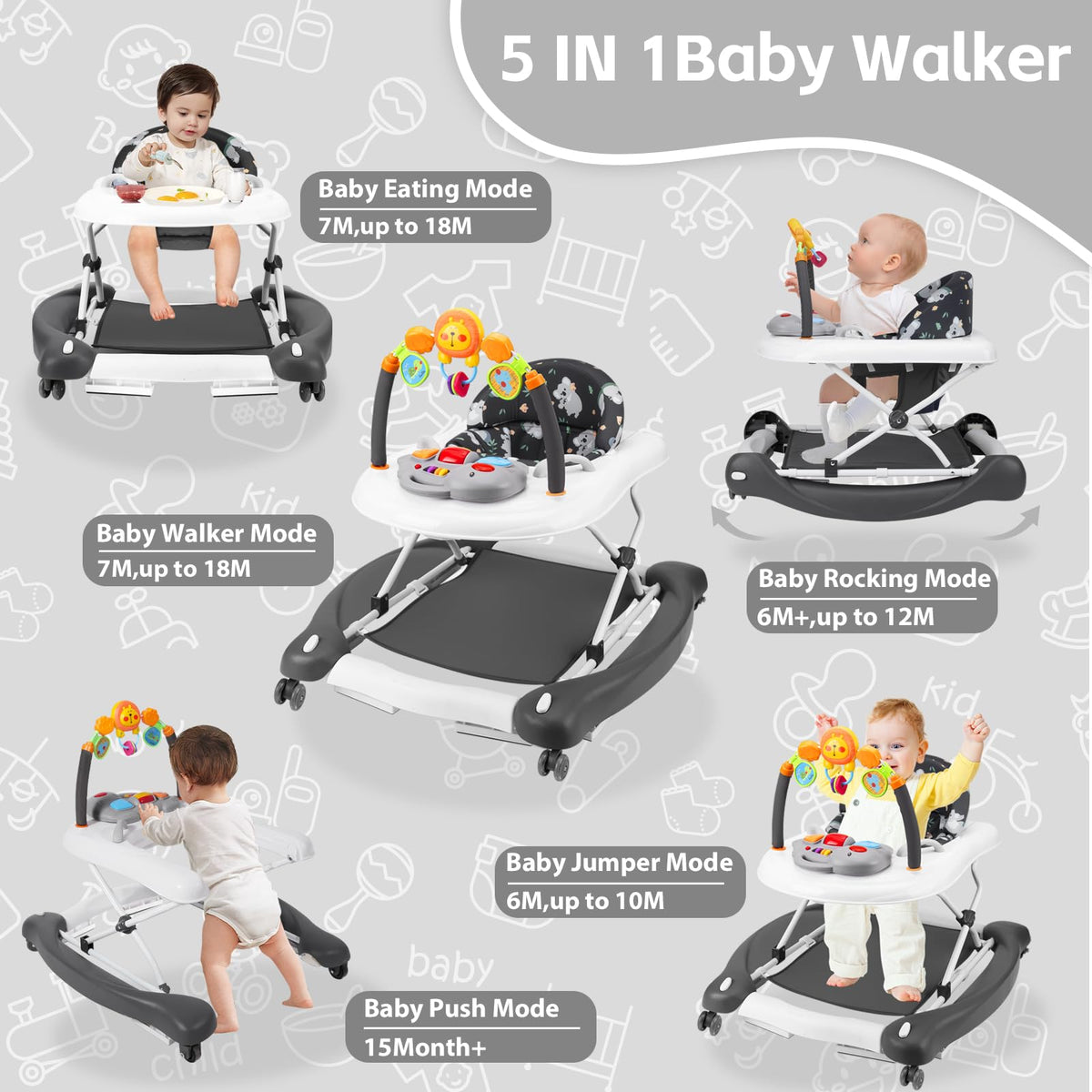 Foldable Baby Walker Y180242