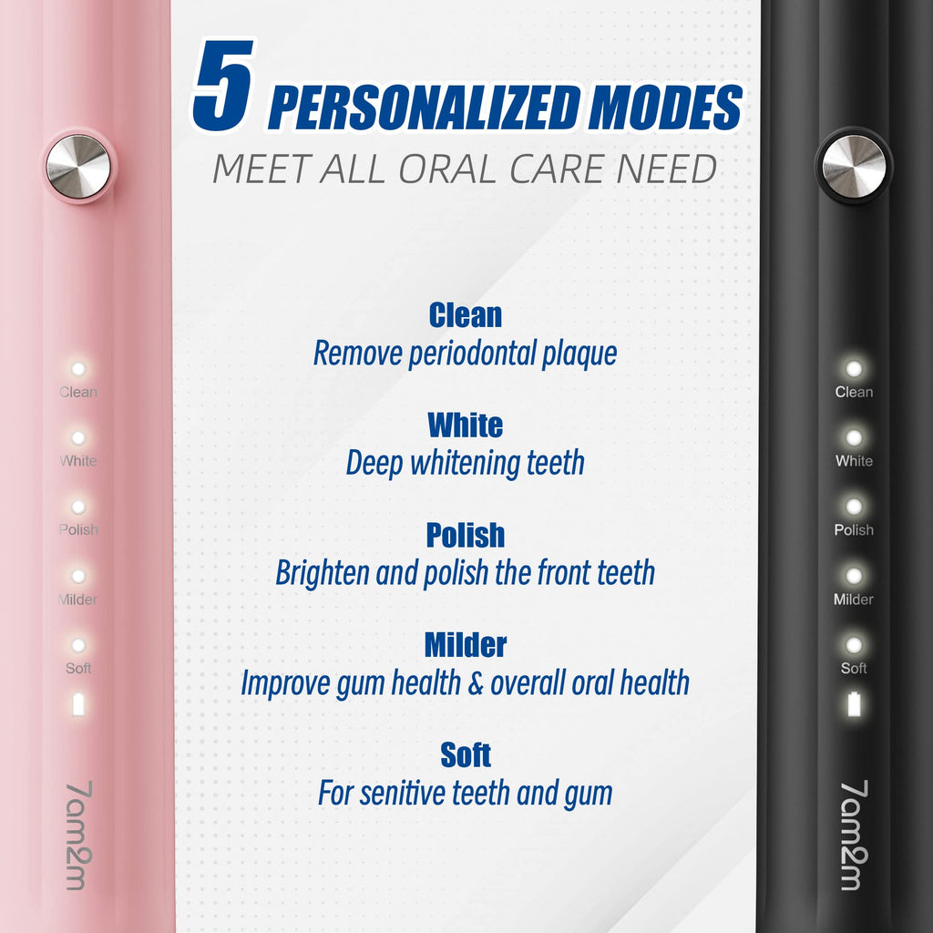 Sonic Electric Toothbrush with 12 Brush Heads 2 Pack B57697