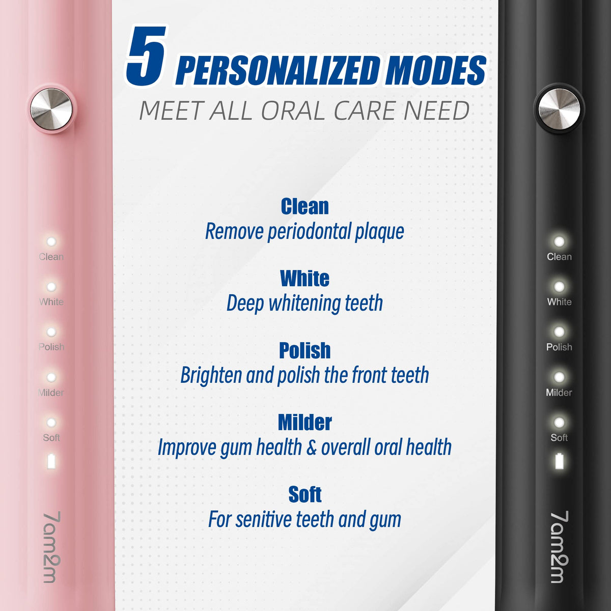 Sonic Electric Toothbrush with 12 Brush Heads 2 Pack B57697