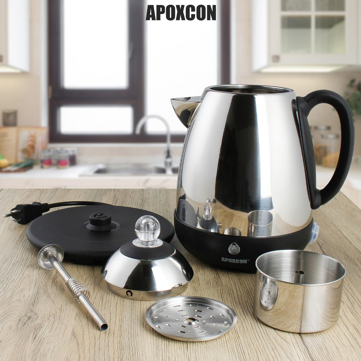 Electric Stainless Steel Coffee Percolator 10 Cup N4986