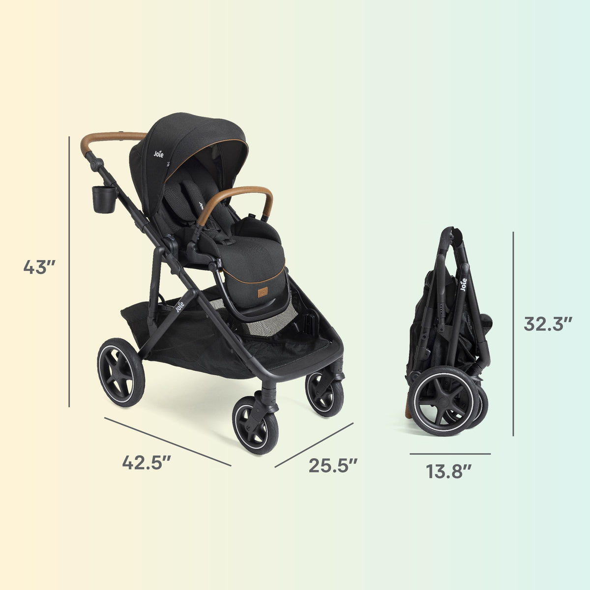 Convertible Single-to-Double Stroller & Travel System P7941