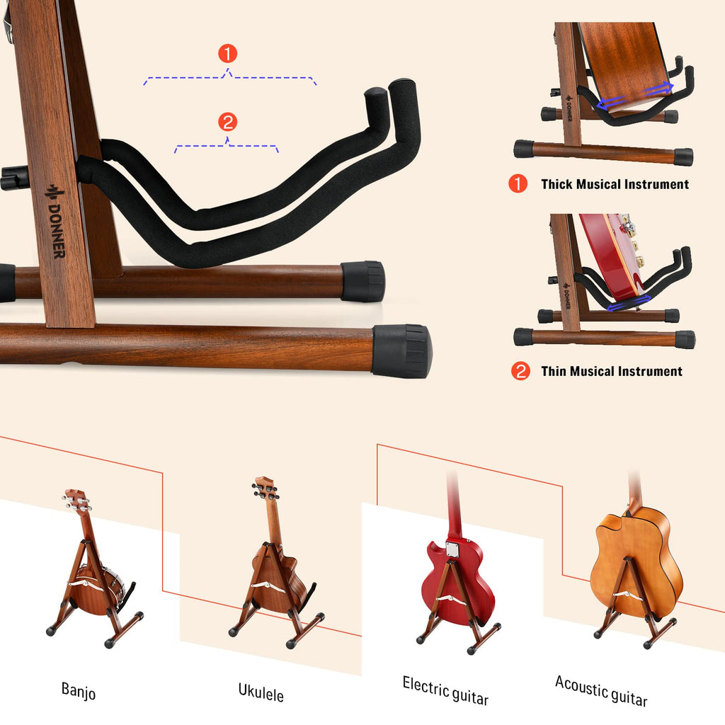 Wooden A Frame Folding Guitar Stand P77428
