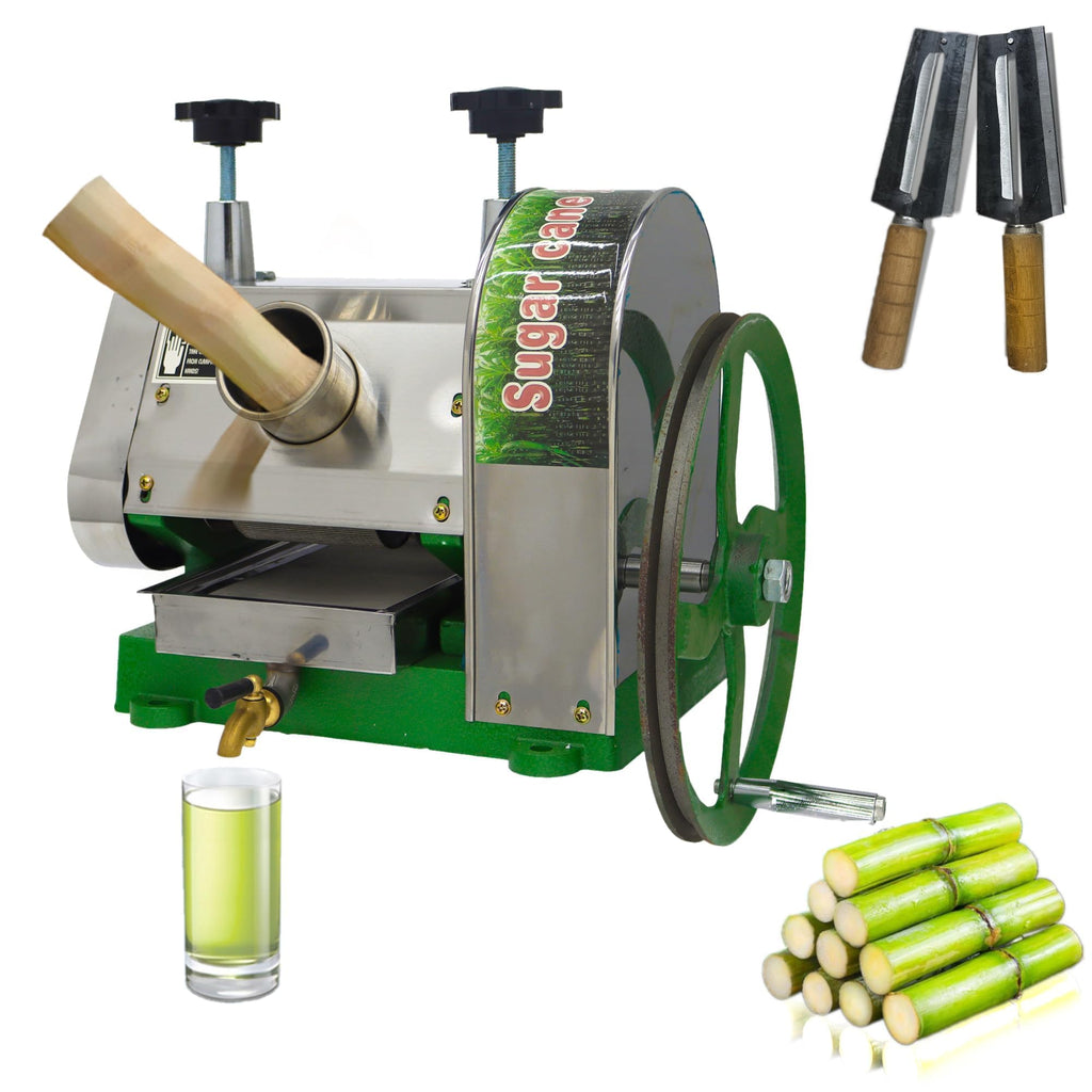 Manual Sugar Cane Juicer Machine with 2 Peeling Knives O21118