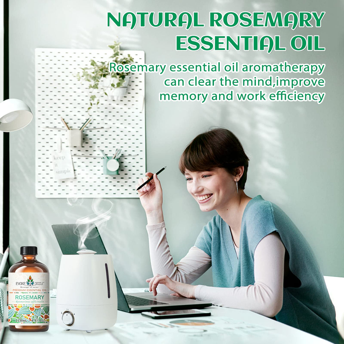 Rosemary Clary Sage Ylang Ylang Geranium Lavender Essential Oil 4 Oz R6066