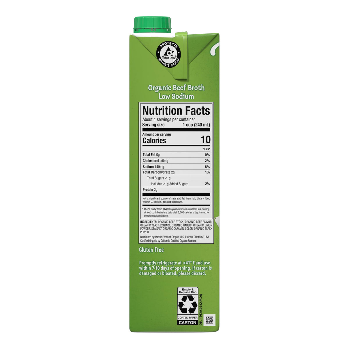Low Sodium Organic Beef Broth 32 oz 12 Pack L27297