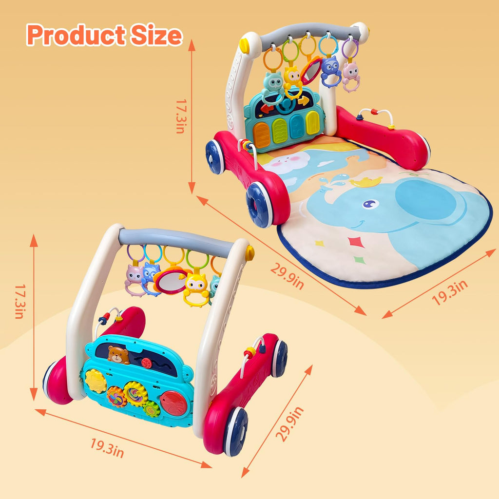 Baby Gym Play Mat & Baby Walker with Music and Light Y422108
