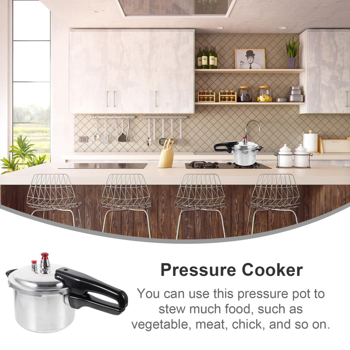 Pressure Cooker with Handle Aluminum Alloy X275831