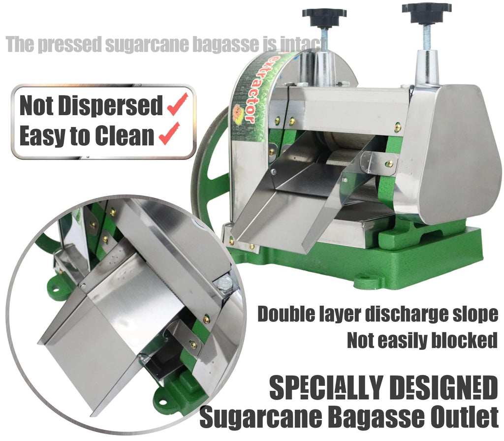 Manual Sugar Cane Juicer Machine with 2 Peeling Knives O21118