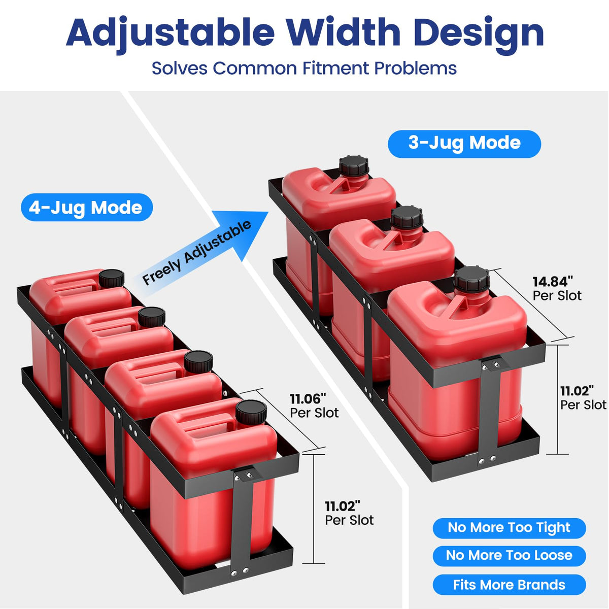 Adjustable 5 Gallon Fuel Jug Holder Z4682
