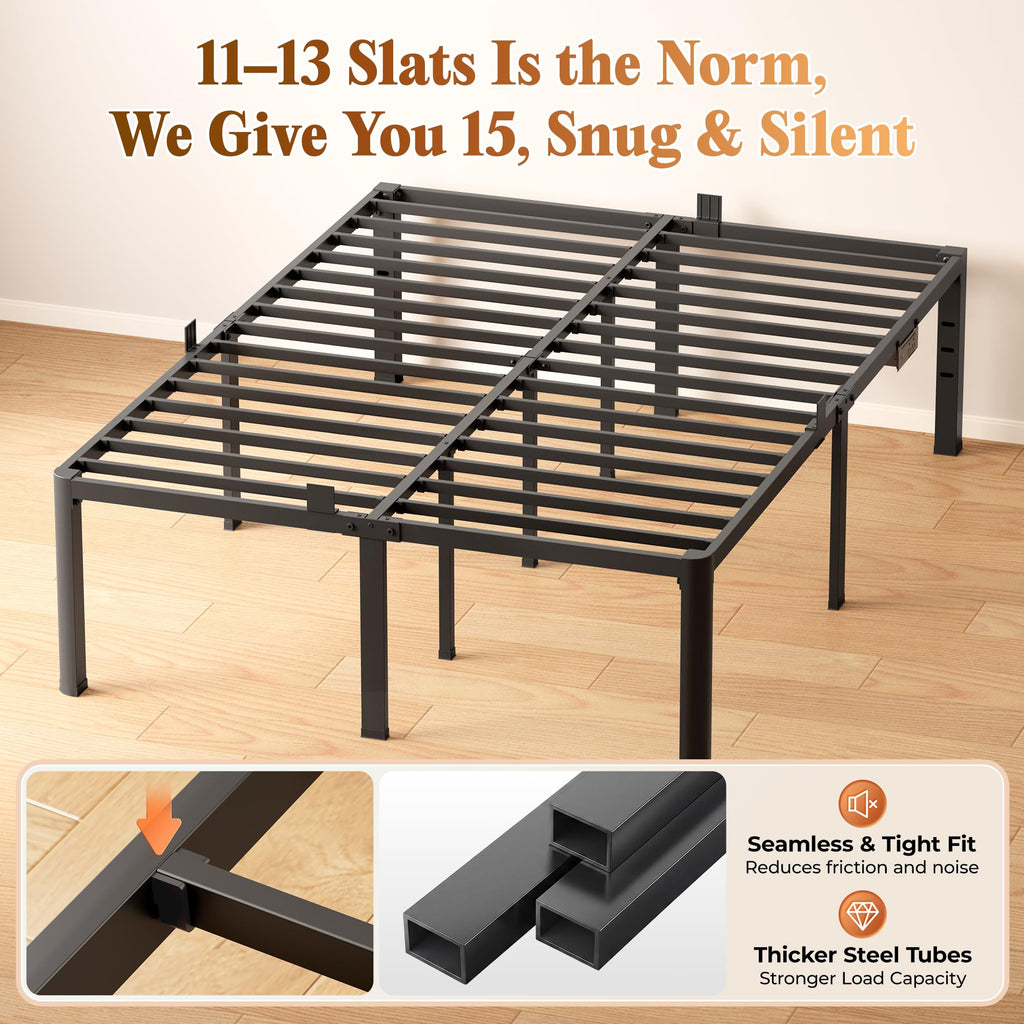 Queen Bed Frame with Charging Station U378340