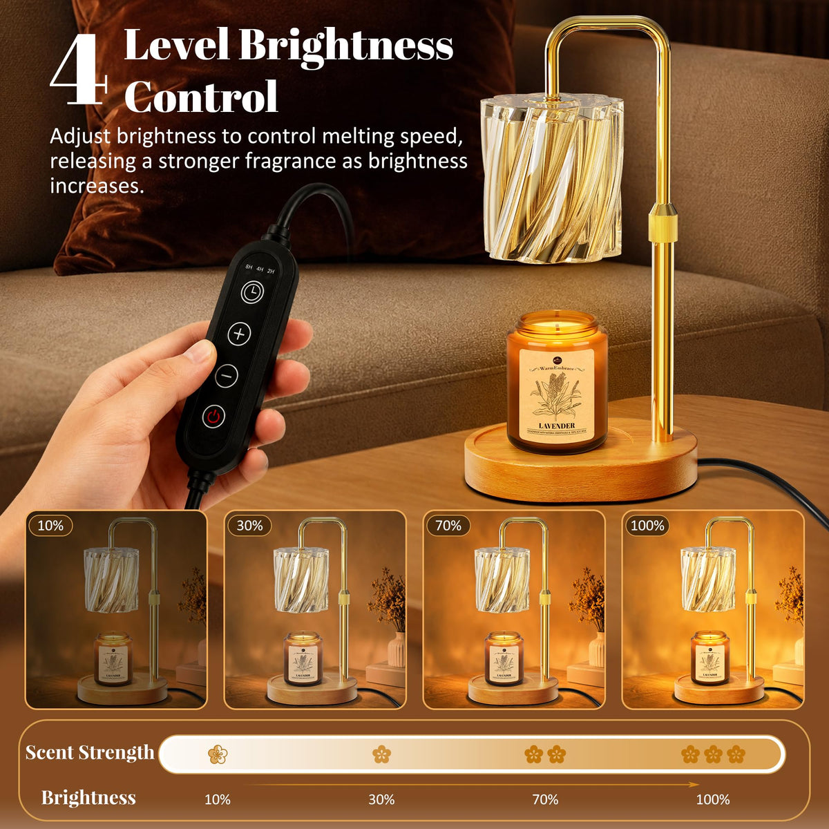 Candle Warmer Lamp Set with Scented Jar Candle & Timer M26368