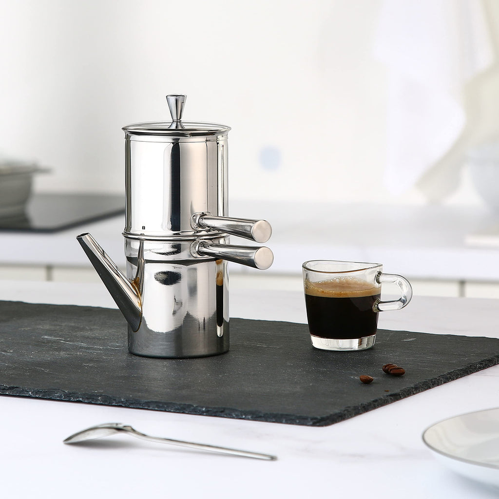 Stainless Steel Drip Coffee Maker with Spout, 3 Cups 10 oz R5988