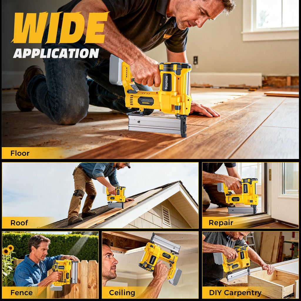 Cordless 2Inch Brad Nailer, 2-in-1 Staple Gun, 18 Gauge Battery Powered G71886