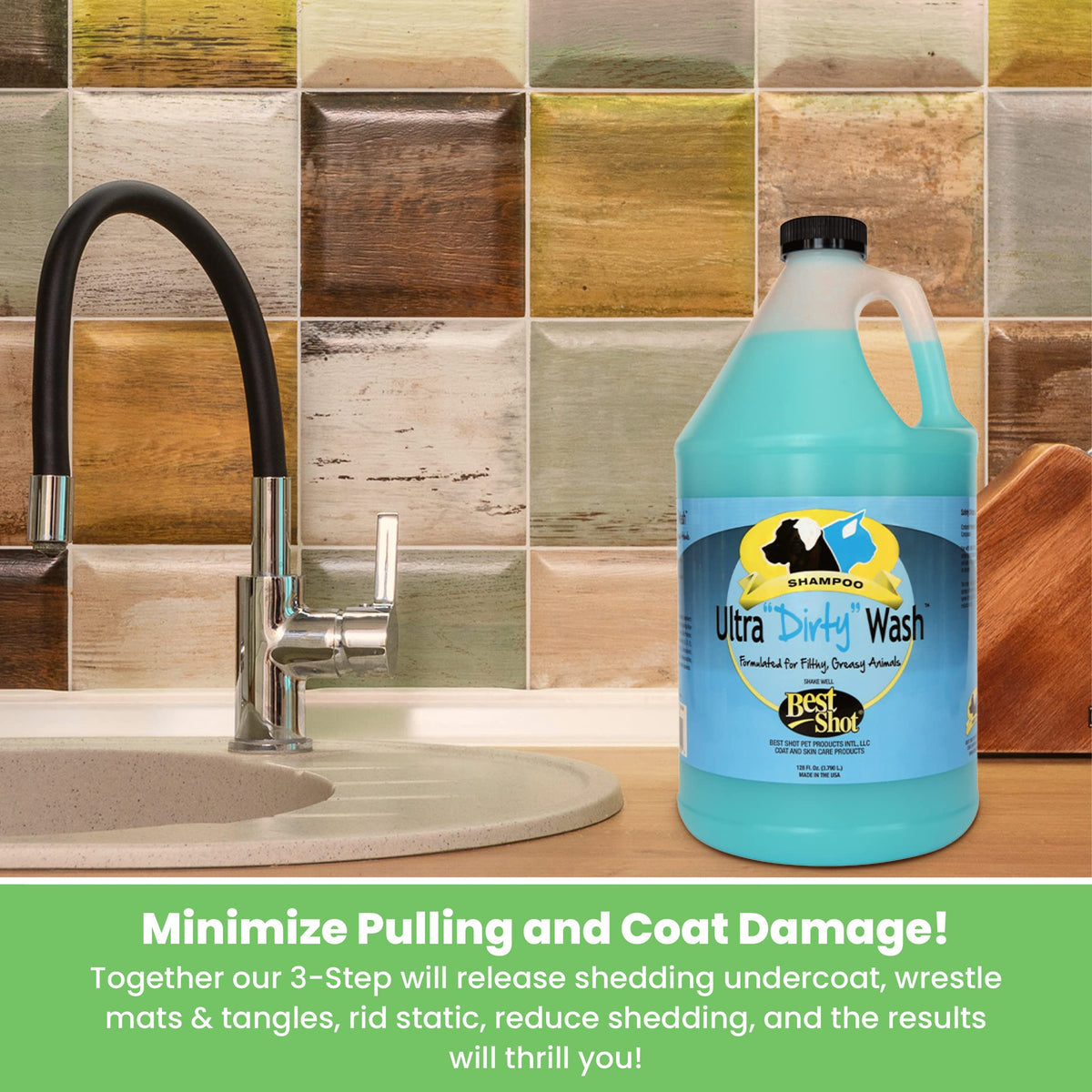Soap-Free Quick-Rinsing Dog and Cat Shampoo 1 Gallon S70908
